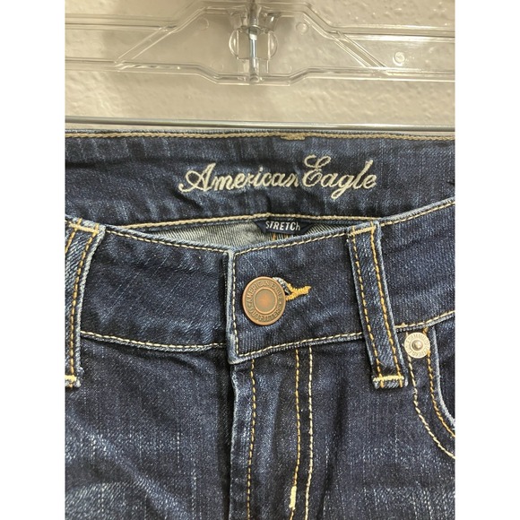 American Eagle Favorite Boyfriend Blue Denim Jeans Pants Woman's Size 4 - Picture 2 of 6